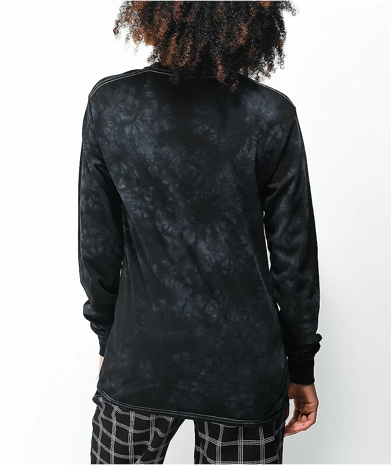 Broken Promises Call Waiting Black Tie Dye Long Sleeve T-Shirt