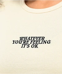 Broken Promises Catch Feelings Cream Crop T-Shirt