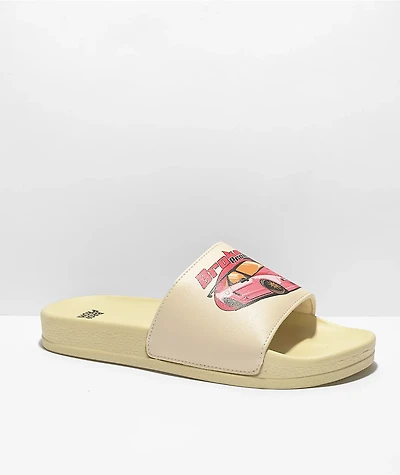 Broken Promises Catch Me Natural Slide Sandals