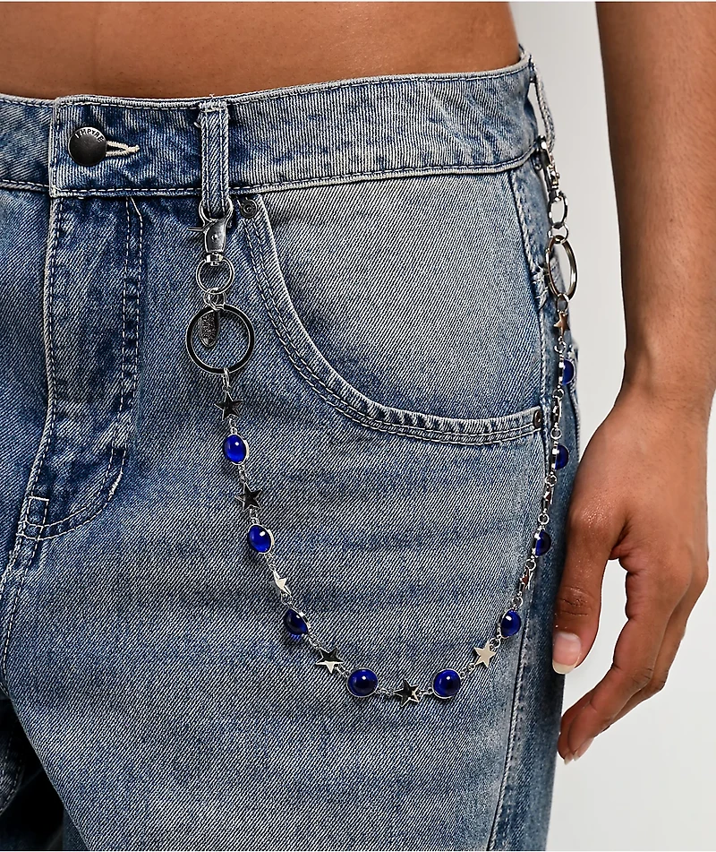 Broken Promises Celestial Silver & Blue Pocket Chain