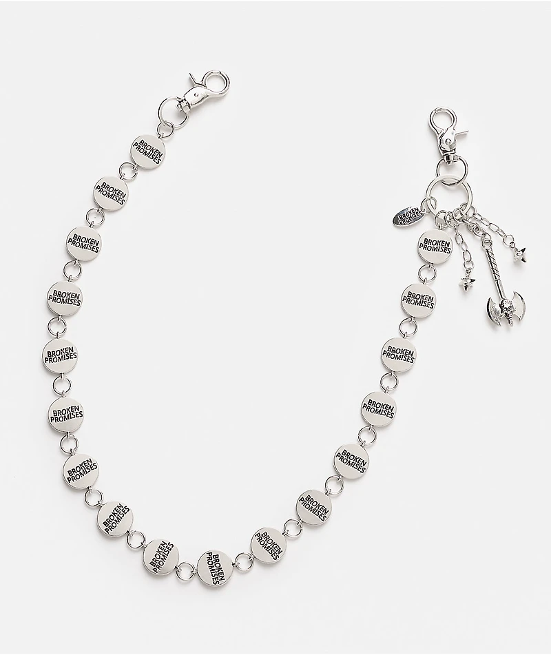 Broken Promises Chandelier Silver Pocket Chain