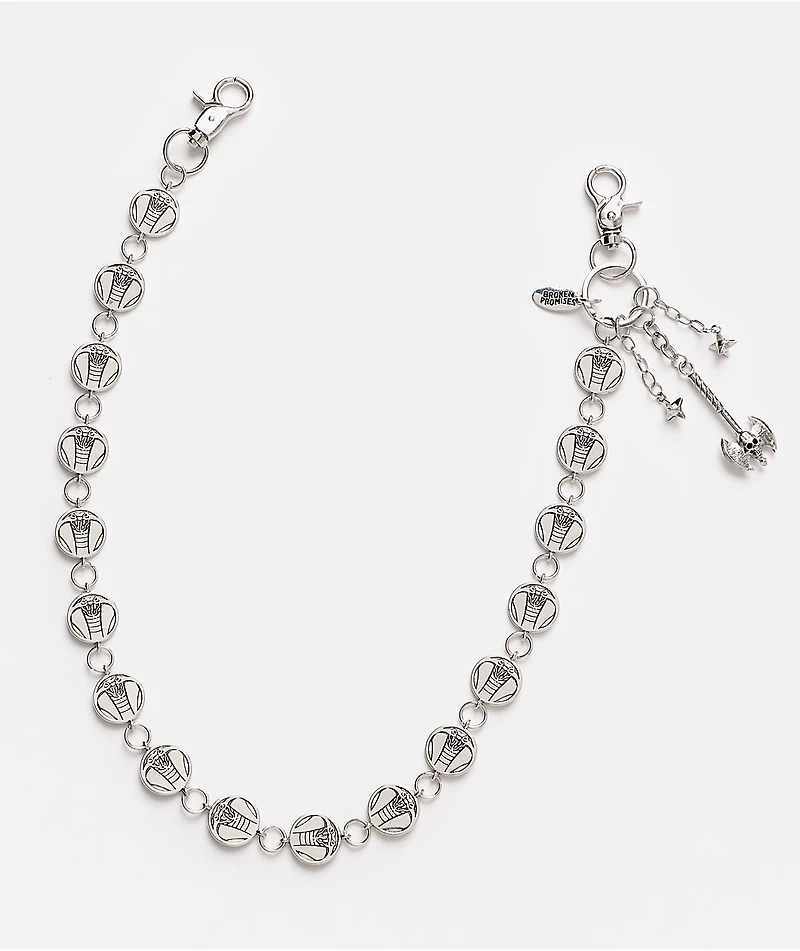 Broken Promises Chandelier Silver Pocket Chain
