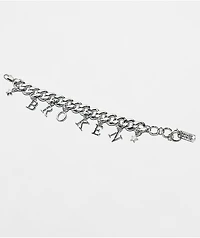 Broken Promises Charmed Silver Bracelet