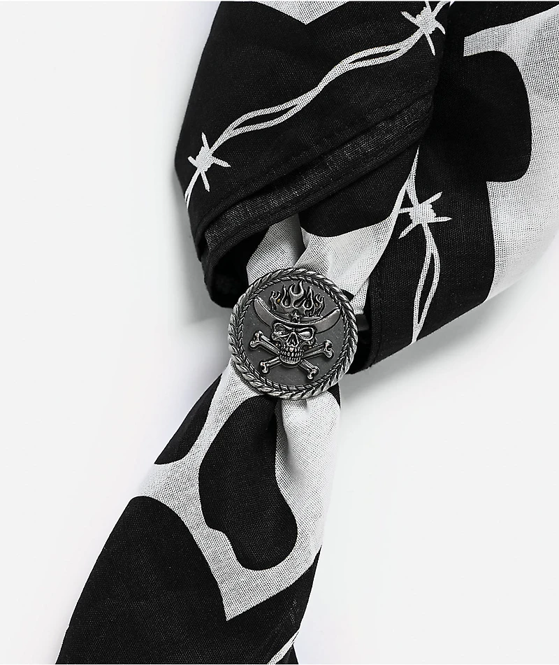 Broken Promises Chivalry Black & White Bandana Necklace