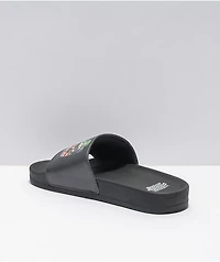Broken Promises Choose Your Fighter Black Slide Sandals