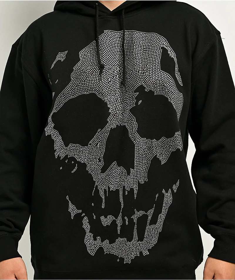 Broken Promises Chrome Face Black Hoodie