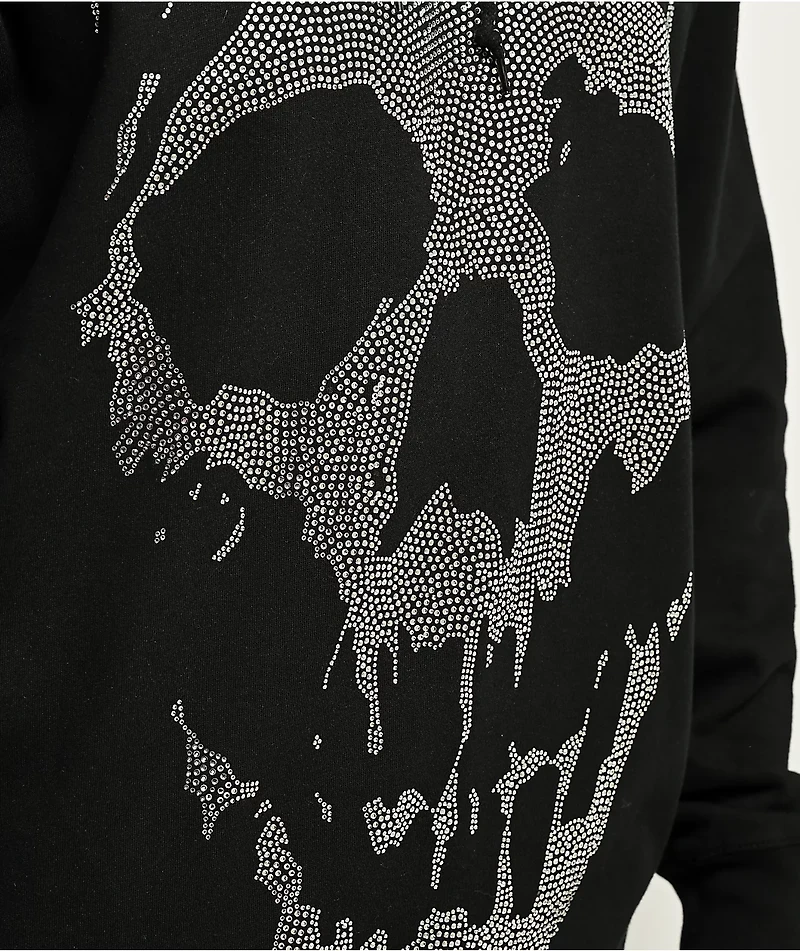 Broken Promises Chrome Face Black Hoodie
