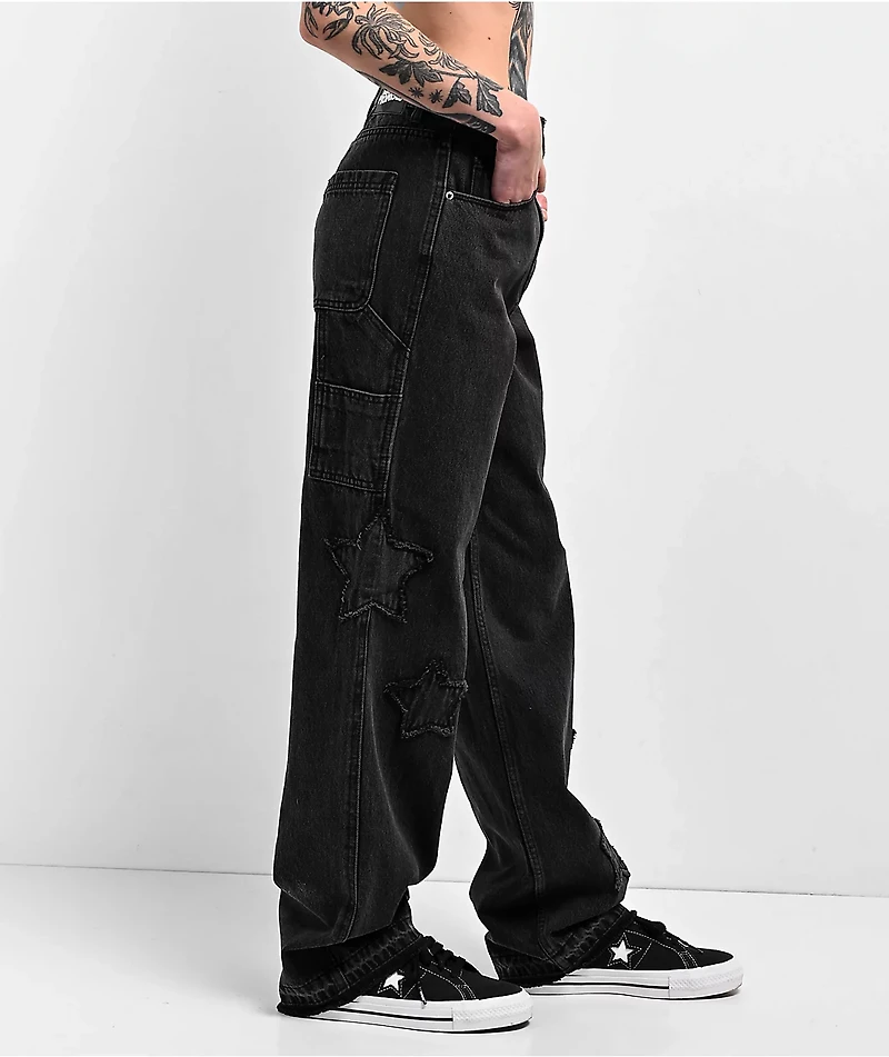 Broken Promises Chuck Star Black Denim Jeans