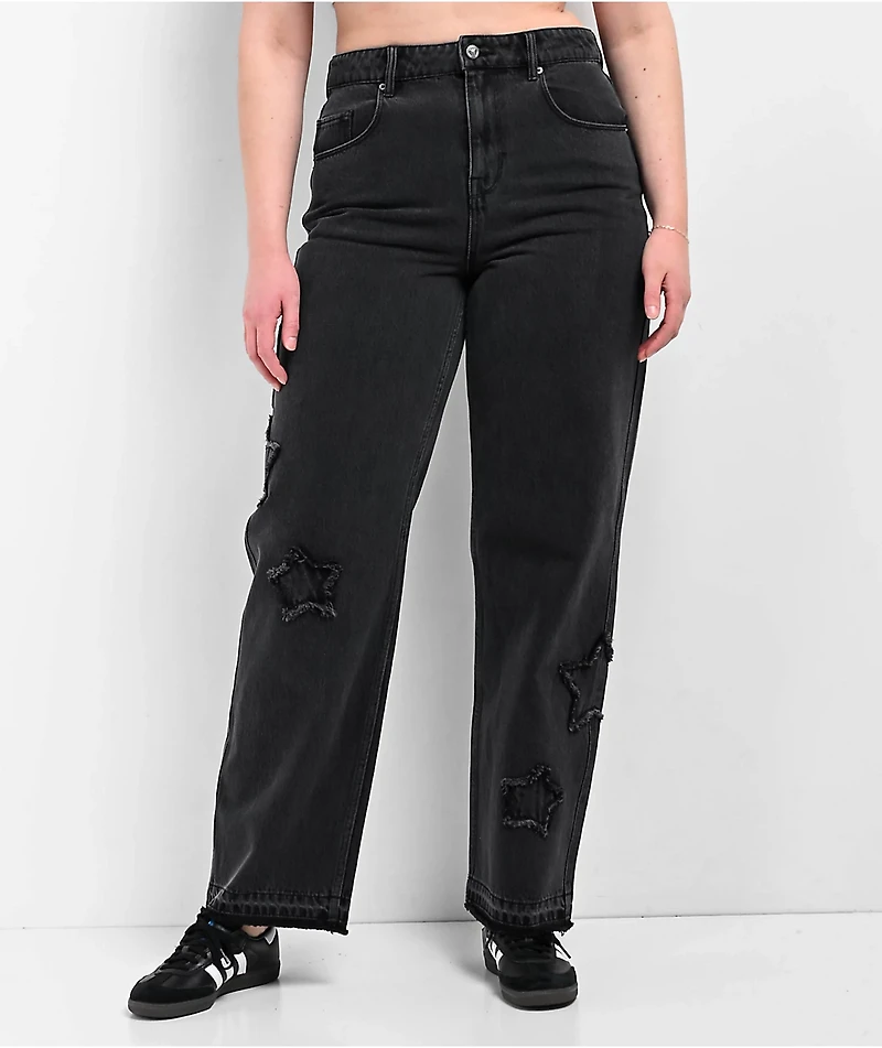 Broken Promises Chuck Star Black Denim Jeans
