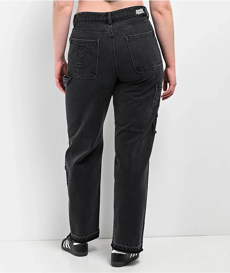 Broken Promises Chuck Star Black Denim Jeans