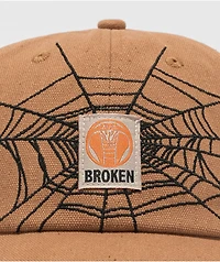 Broken Promises Cobweb Tan Strapback Hat