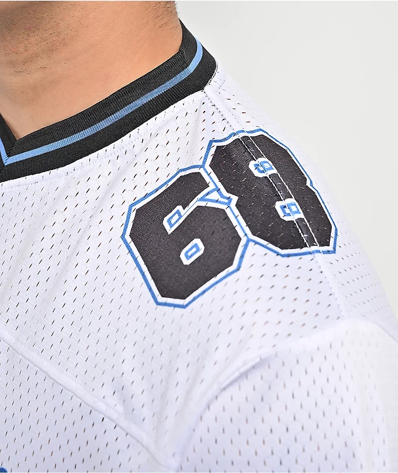 Broken Promises Compass White Crop Football Jersey