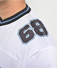 Broken Promises Compass White Crop Football Jersey