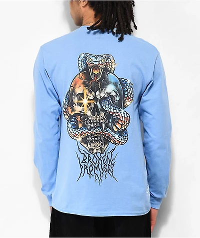 Broken Promises Corn Snake Blue Long Sleeve T-Shirt