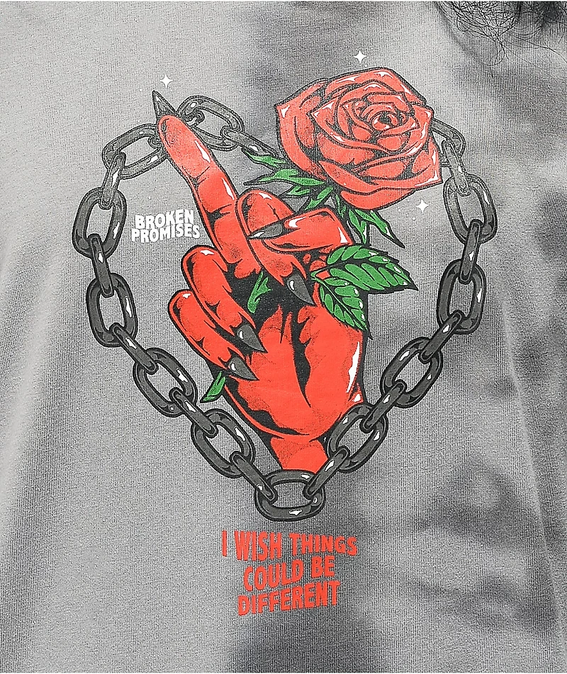 Broken Promises Could Be Different Grey Splitdye Long Sleeve T-Shirt