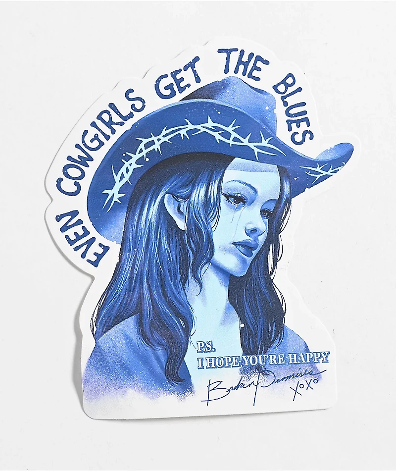 Broken Promises Cowgirl Sticker