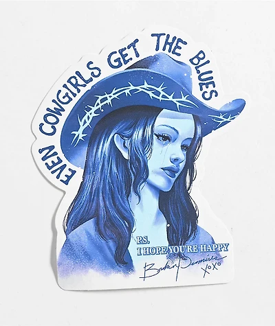 Broken Promises Cowgirl Sticker