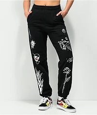 Broken Promises Crash And Burn Black Sweatpants