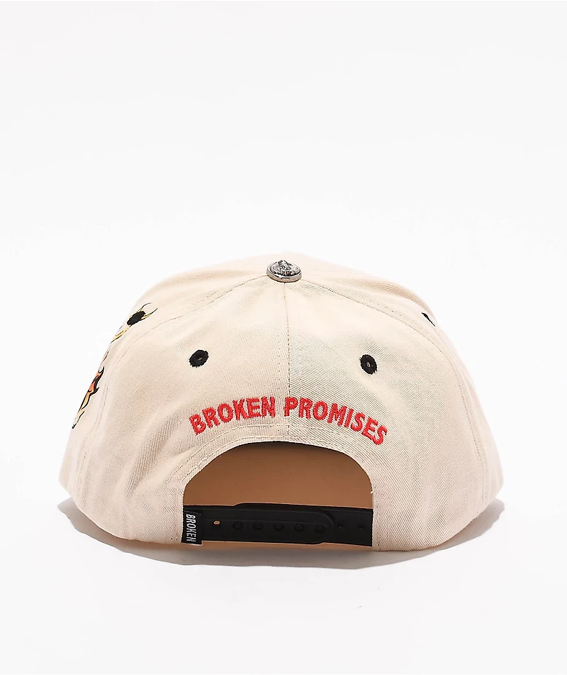 Broken Promises Crave Cream & Black Snapback Hat