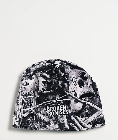 Broken Promises Cremation Grey Camo Skully Beanie