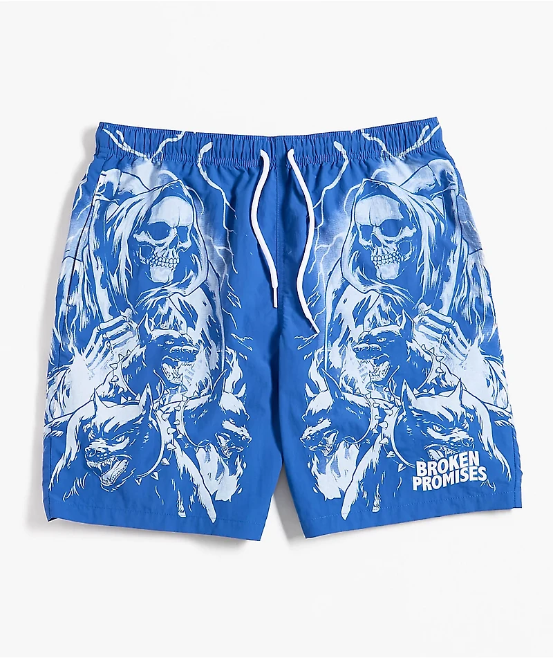 Broken Promises Cruel Summer Blue Board Shorts