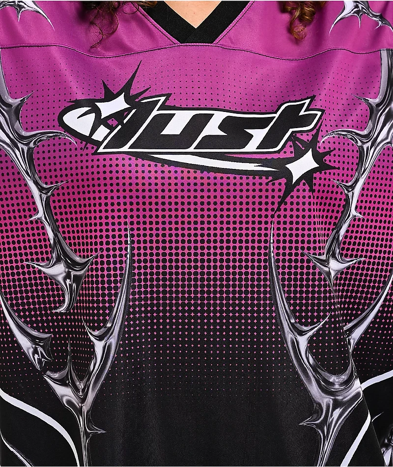 Broken Promises Cyber Lust Purple & Black Oversized Jersey