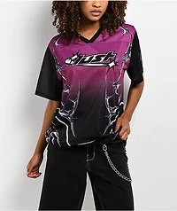 Broken Promises Cyber Lust Purple & Black Oversized Jersey