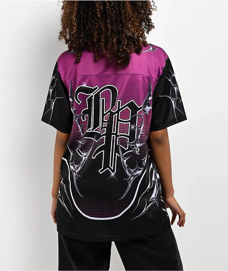 Broken Promises Cyber Lust Purple & Black Oversized Jersey