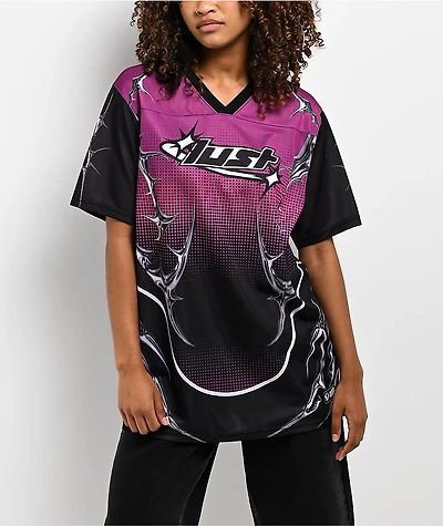 Broken Promises Cyber Lust Purple & Black Oversized Jersey