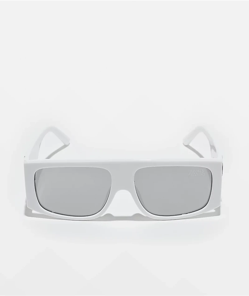 Broken Promises Cyber White Sunglasses