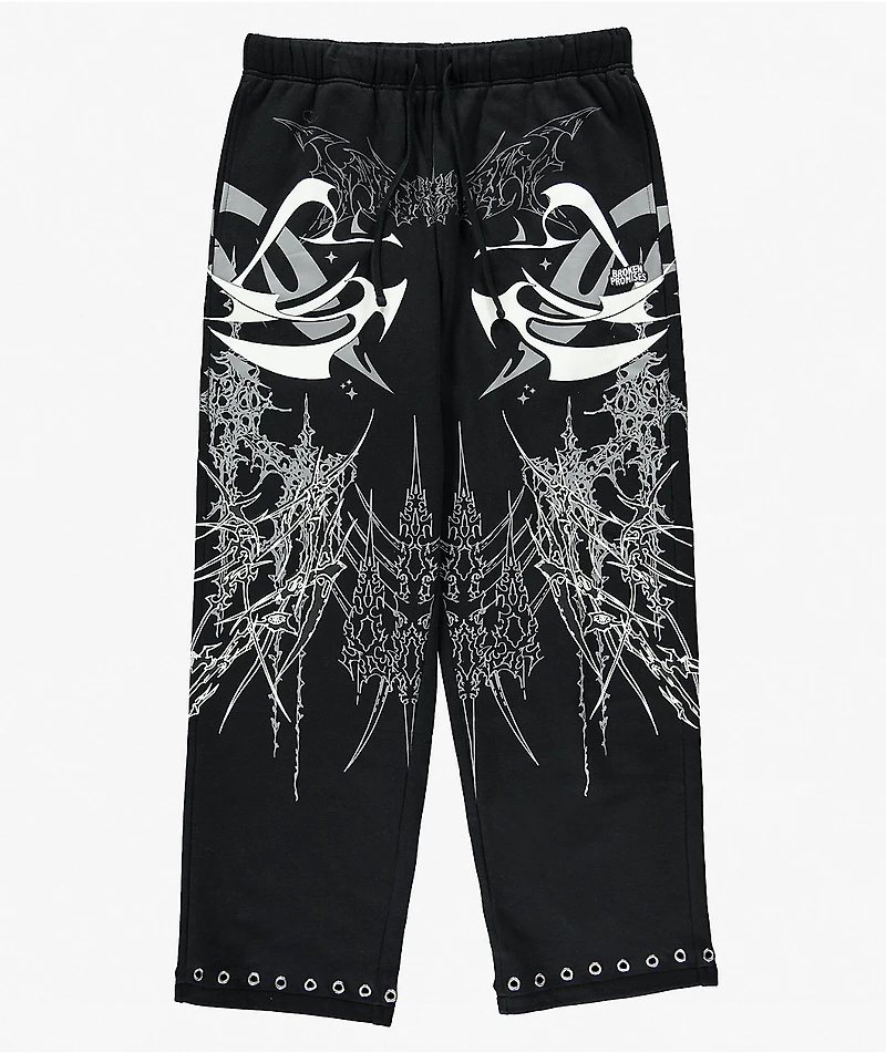 Broken Promises Cybercore Black Sweatpants