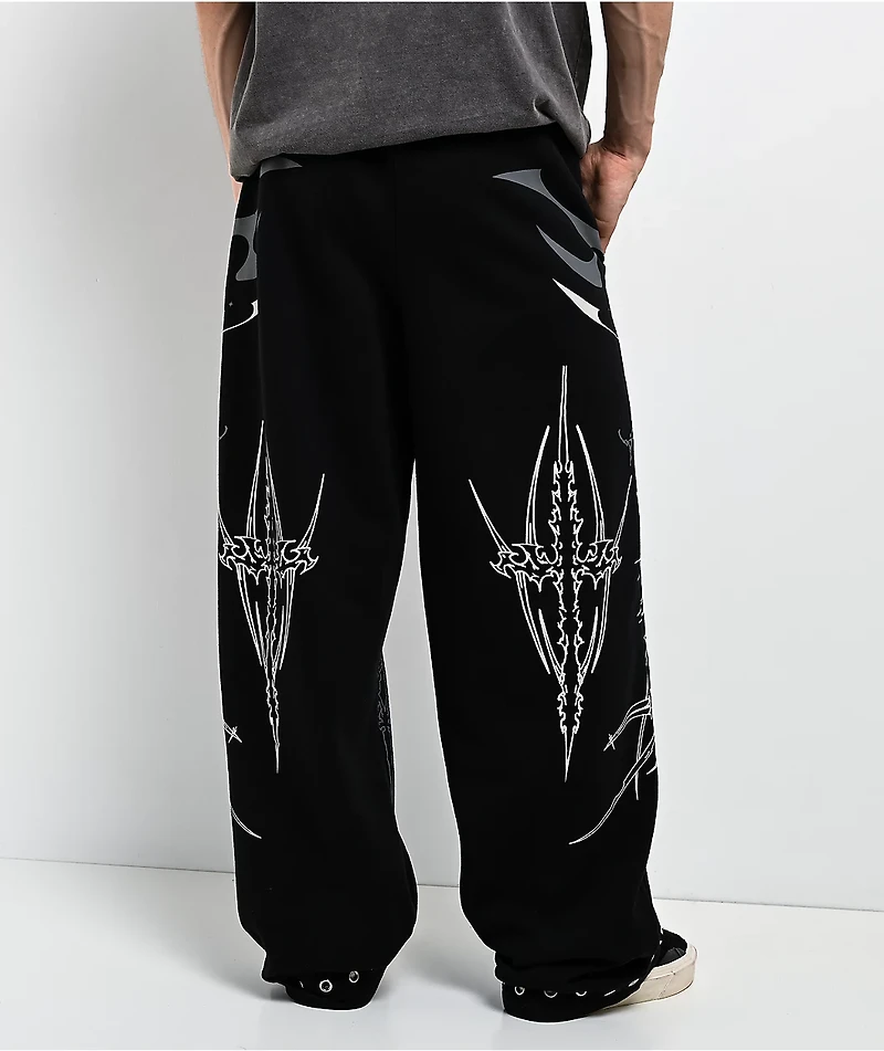 Broken Promises Cybercore Black Sweatpants