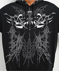 Broken Promises Cybercore Horned Black Hoodie
