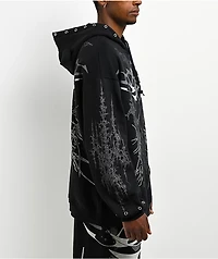 Broken Promises Cybercore Horned Black Hoodie