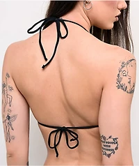 Broken Promises Cybersigilism Black Triangle Bikini Top