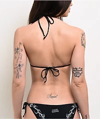 Broken Promises Cybersigilism Black Triangle Bikini Top