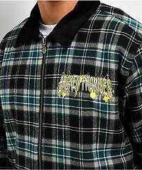 Broken Promises Damsel Distress Black & Blue Flannel Jacket