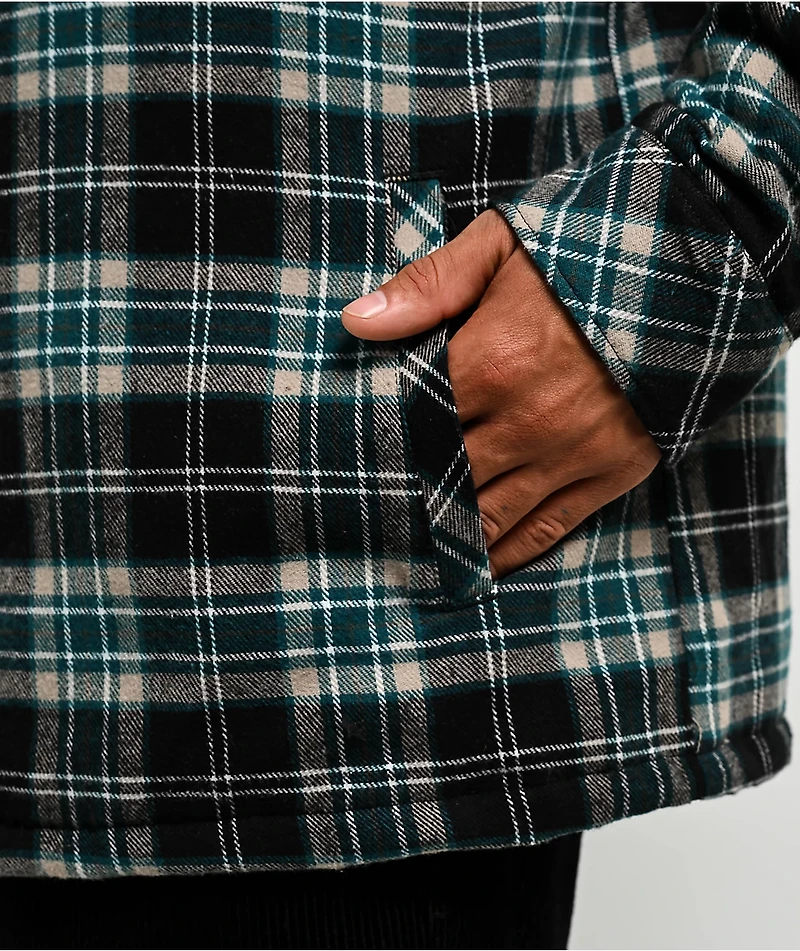Broken Promises Damsel Distress Black & Blue Flannel Jacket