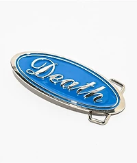 Broken Promises Death Blue Belt Buckle