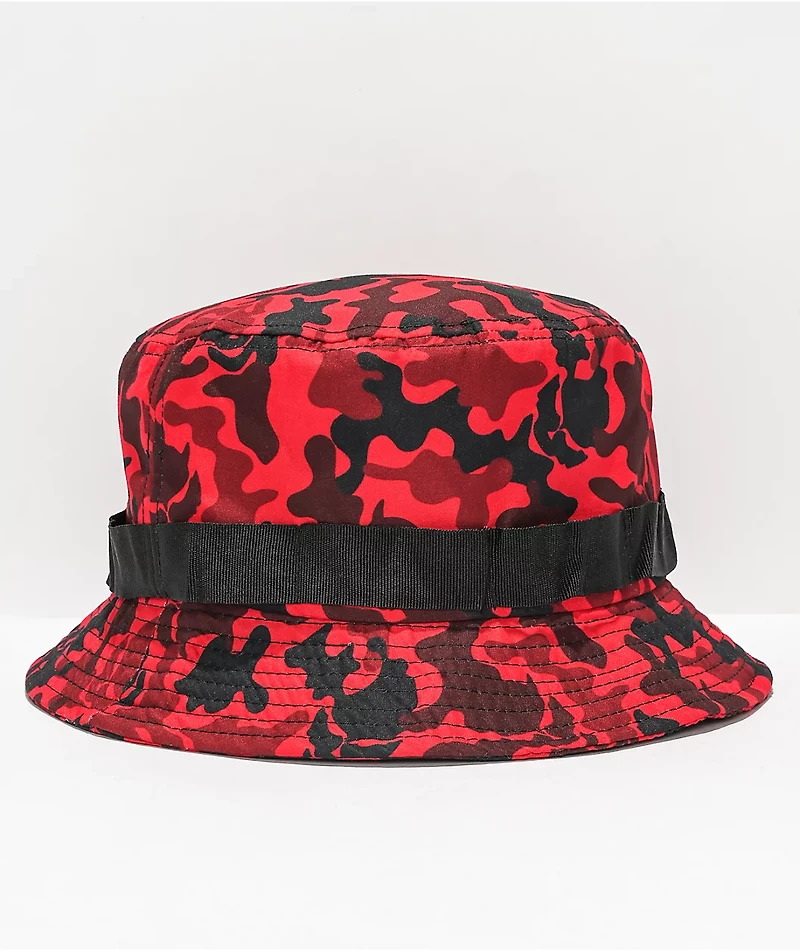 Broken Promises Demon Red & Black Camo Bucket Hat