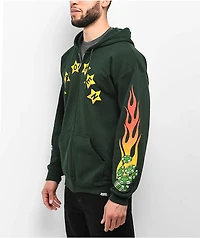 Broken Promises Devil Dealer Green Zip Hoodie