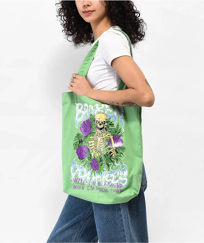 Broken Promises Downer Green Tote Bag