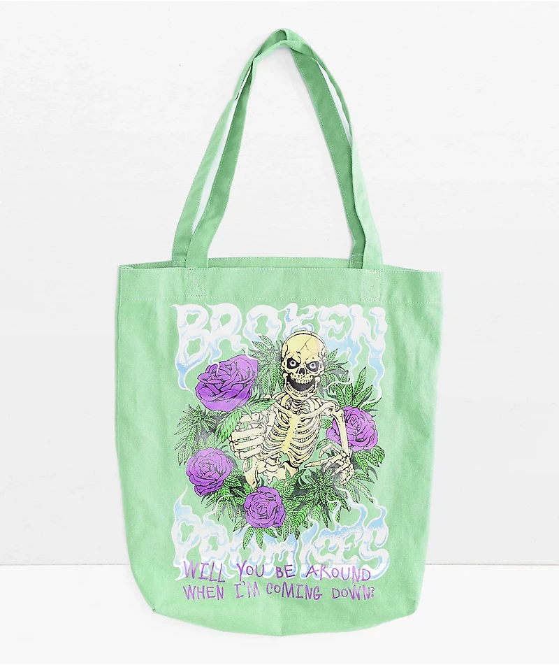Broken Promises Downer Green Tote Bag