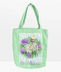 Broken Promises Downer Green Tote Bag