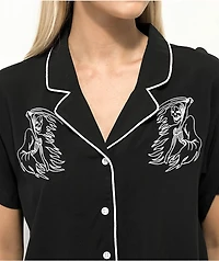 Broken Promises Duplicity Black Crop Short Sleeve Shirt