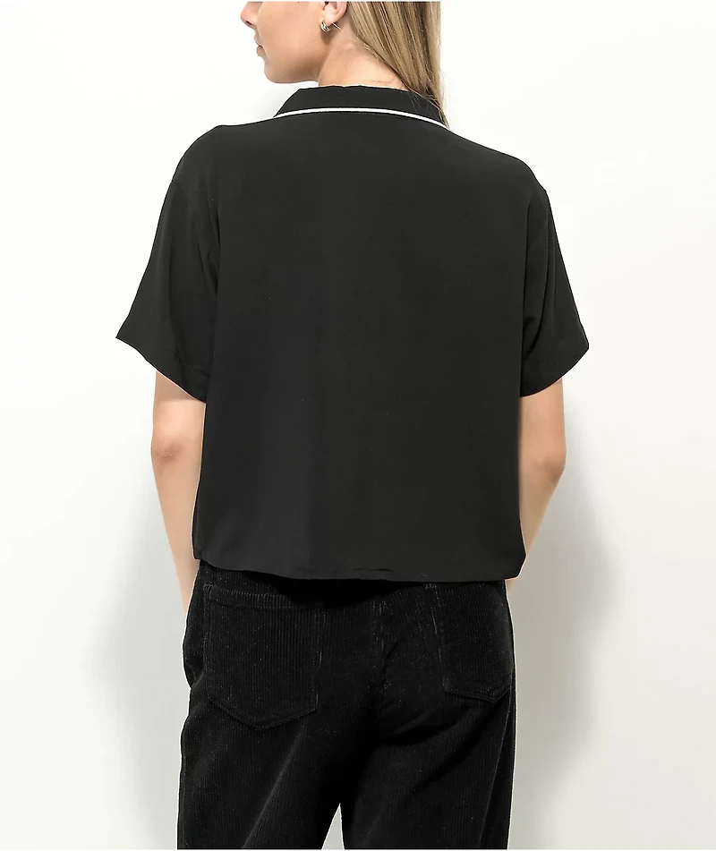 Broken Promises Duplicity Black Crop Short Sleeve Shirt
