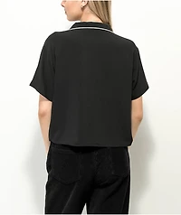 Broken Promises Duplicity Black Crop Short Sleeve Shirt