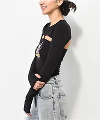 Broken Promises Edward Black Cut Out Long Sleeve Shirt