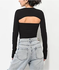 Broken Promises Edward Black Cut Out Long Sleeve Shirt