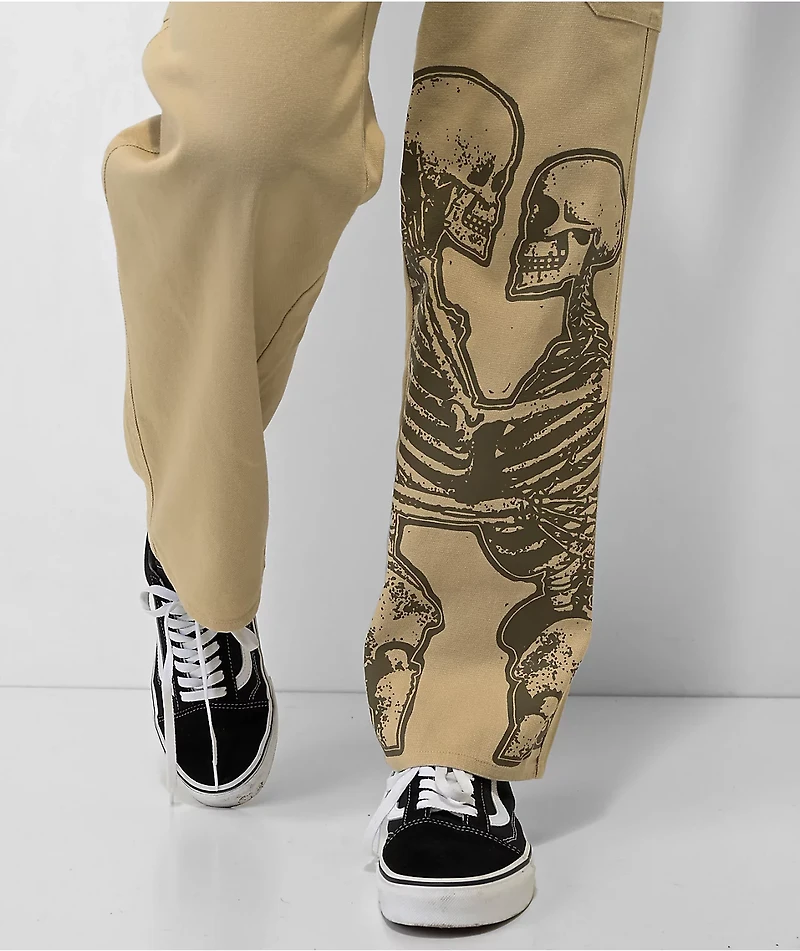 Broken Promises Embrace Khaki Cargo Pants